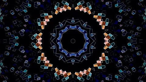 Complex digital elements resembling a modern technological mandala. Stock-Footage 329427834