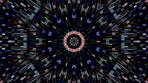 Complex digital elements resembling a modern technological mandala. Stock Footage 329428053