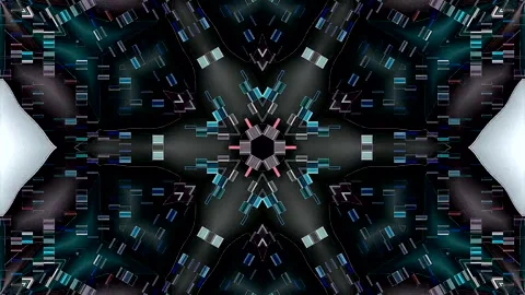 Complex digital elements resembling a modern technological mandala. Stock Footage 329511730