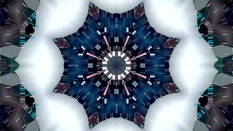 Complex digital elements resembling a modern technological mandala. Video stock 329511772