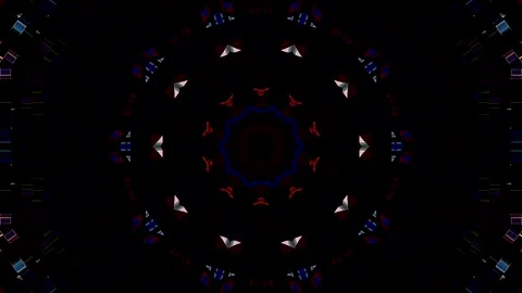 Complex digital elements resembling a modern technological mandala. Stock Footage 329587821