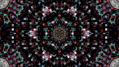 Complex digital elements resembling a modern technological mandala. Stock Footage 329587882