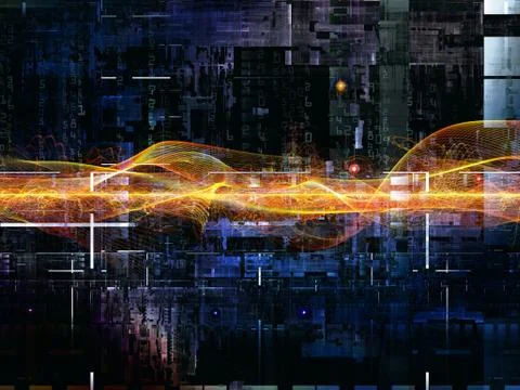 Complex Digital Network Illustrazione stock