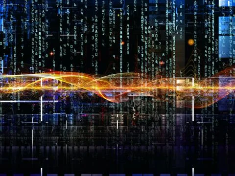 Complex Digital Network Illustrazione stock