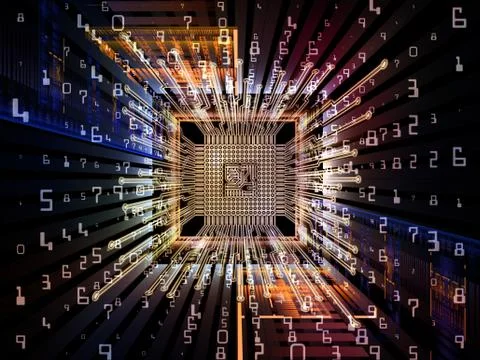 Complex Digital Processor Stock-Illustration