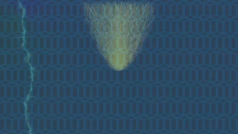 Complex Digital Waves Overlay Effect Stock Footage 328670886
