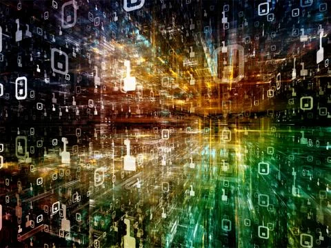 Complex Digital World Illustrazione stock