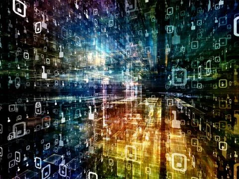 Complex Digital World Illustrazione stock