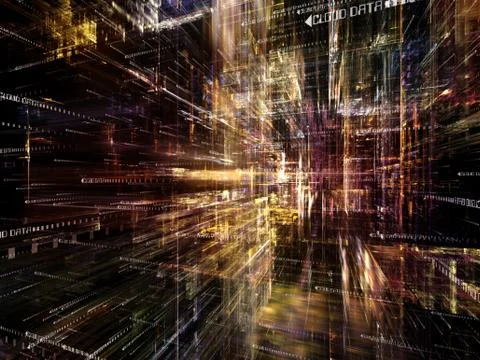 Complex Digital World Illustrazione stock