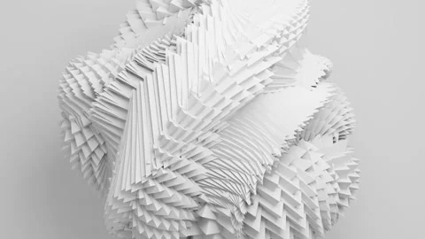 A complex dynamic geometric structure Stock Footage 157837407