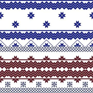 Complex for embroidery geometric patterns Stock Illustration