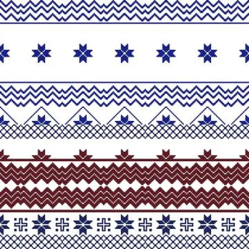 Complex for embroidery geometric patterns Stock Illustration