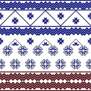 Complex for embroidery geometric patterns Stock Illustration