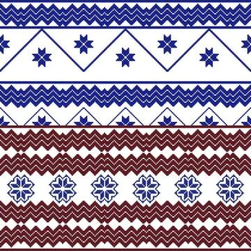 Complex for embroidery geometric patterns Stock Illustration