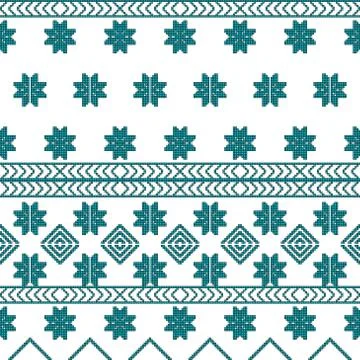 Complex for embroidery geometric patterns Illustrazione stock