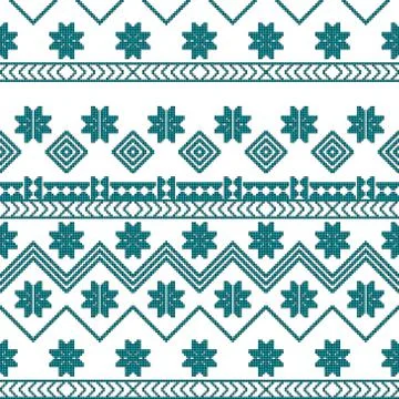 Complex for embroidery geometric patterns Stock Illustration