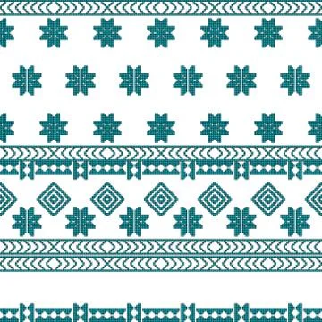 Complex for embroidery geometric patterns Stock Illustration