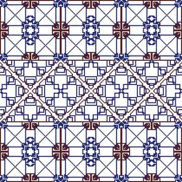 Complex for embroidery geometric patterns Stock Illustration