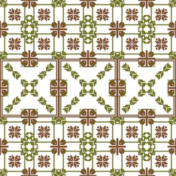 Complex for embroidery geometric patterns Stock Illustration