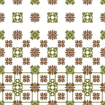 Complex for embroidery geometric patterns Stock Illustration