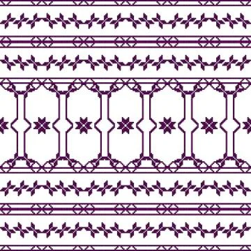 Complex for embroidery geometric patterns Stock Illustration