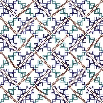 Complex for embroidery geometric patterns Stock Illustration