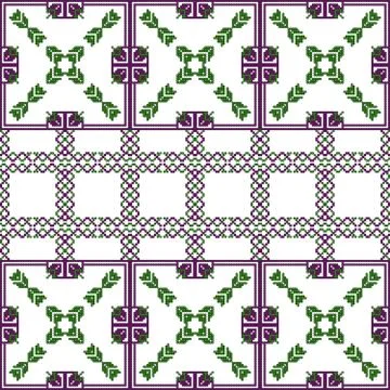 Complex for embroidery geometric patterns Stock Illustration