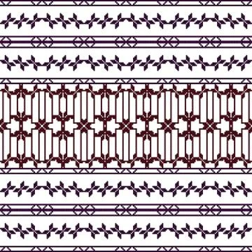 Complex for embroidery geometric patterns Stock Illustration