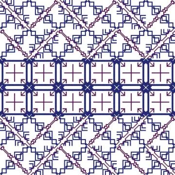 Complex for embroidery geometric patterns Stock Illustration
