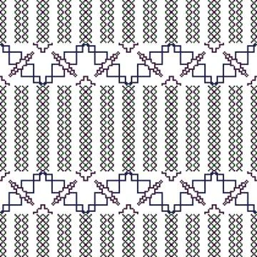 Complex for embroidery geometric patterns Stock Illustration