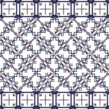 Complex for embroidery geometric patterns Stock Illustration