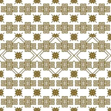 Complex for embroidery geometric patterns Illustrazione stock