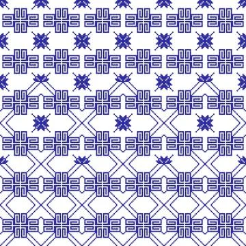 Complex for embroidery geometric patterns Stock Illustration