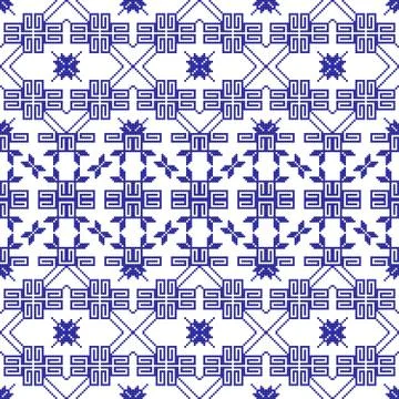 Complex for embroidery geometric patterns Stock Illustration