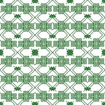Complex for embroidery geometric patterns Stock Illustration