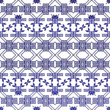 Complex for embroidery geometric patterns Stock Illustration