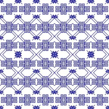 Complex for embroidery geometric patterns Stock Illustration