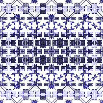 Complex for embroidery geometric patterns Stock Illustration