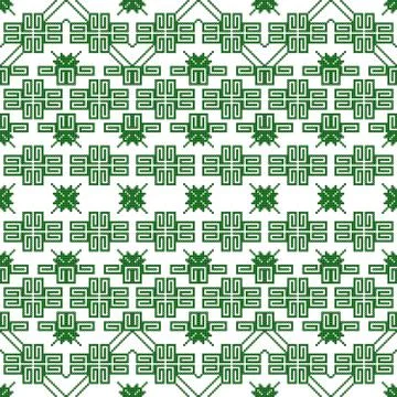 Complex for embroidery geometric patterns Stock Illustration