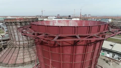 Complex engineering structures of a polymer plant. Video stock 165987771