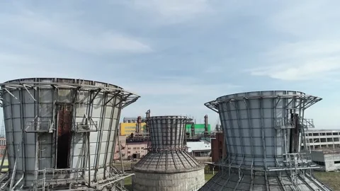 Complex engineering structures of a polymer plant. Video stock 165987798