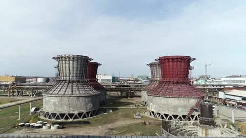 Complex engineering structures of a polymer plant. Video stock 165987818