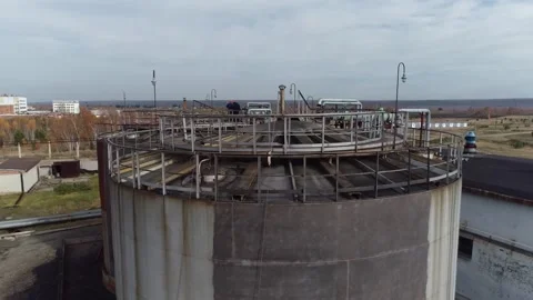 Complex engineering structures of a polymer plant. Video stock 165987830