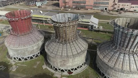 Complex engineering structures of a polymer plant. Video stock 165987838