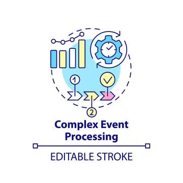 Complex event processing concept icon イラスト素材