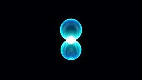Complex F Orbital Rotates Slowly Against Deep Black Vídeos de archivo 344513770