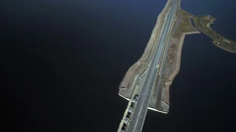 The complex of floods protective structures in St. Petersburg Stock Footage 163721342