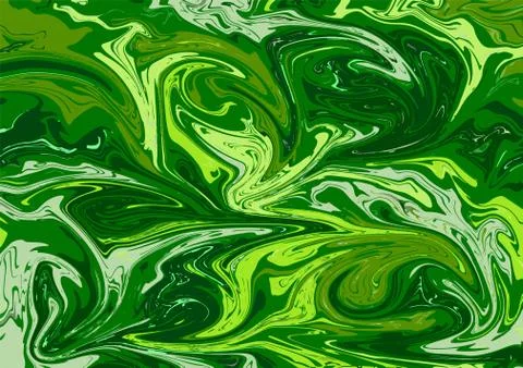 Complex florid pattern in green and light colors. Stock Illustration