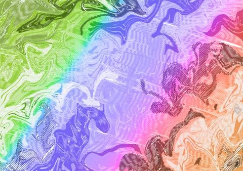 Complex florid pattern. Modern random colors. Stock Illustration