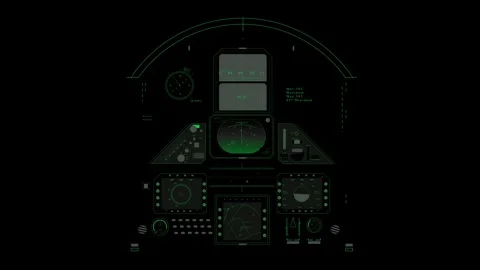 Complex futuristic HUD dashboard for technology background Stock Footage 284465158